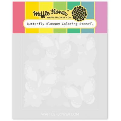 Waffle Flower Stencil - Butterfly Blossom